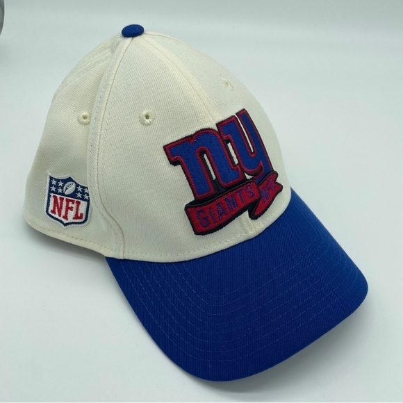 New York Giants New Era Cream Royal L/XL 2022 Sideline 39THIRTY 2 Tone Flex Hat - Picture 3 of 10
